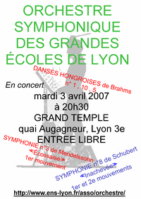 Affiche du concert d'avril 2007 (couleur)